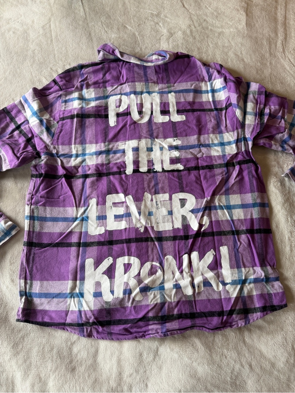 Disney Cakeworthy 'Pull the Lever Kronk' Flannel - Size Large